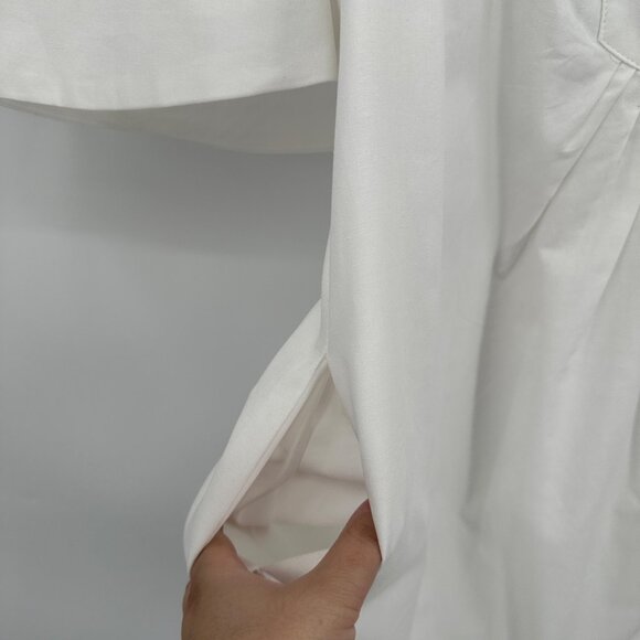 Pomander Place by Tuckernuck White Finley Flutter Sleeve Dress sz L Mini Length - Picture 4 of 11